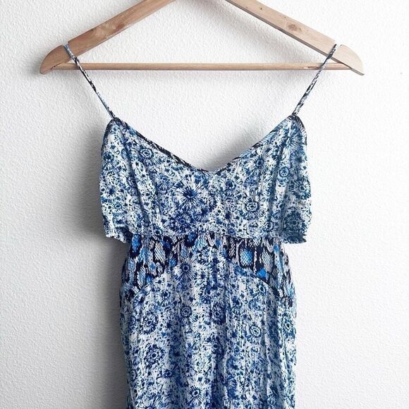 ECOTE x URBAN OUTFITTERS | Blue Maxi Dress Cutout Sides Shipwreck | Size Small - Picture 2 of 7